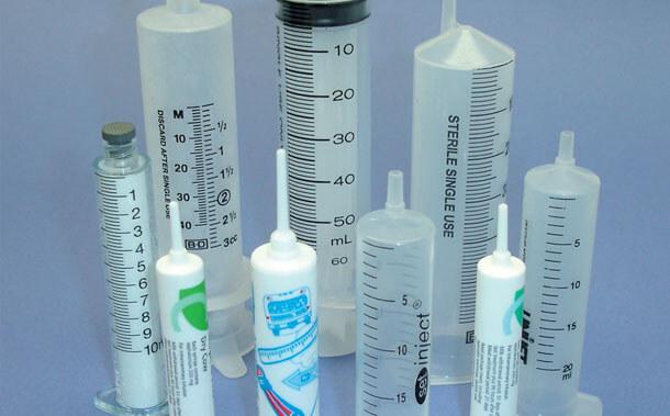 Syringes printed on Apex Printing machines